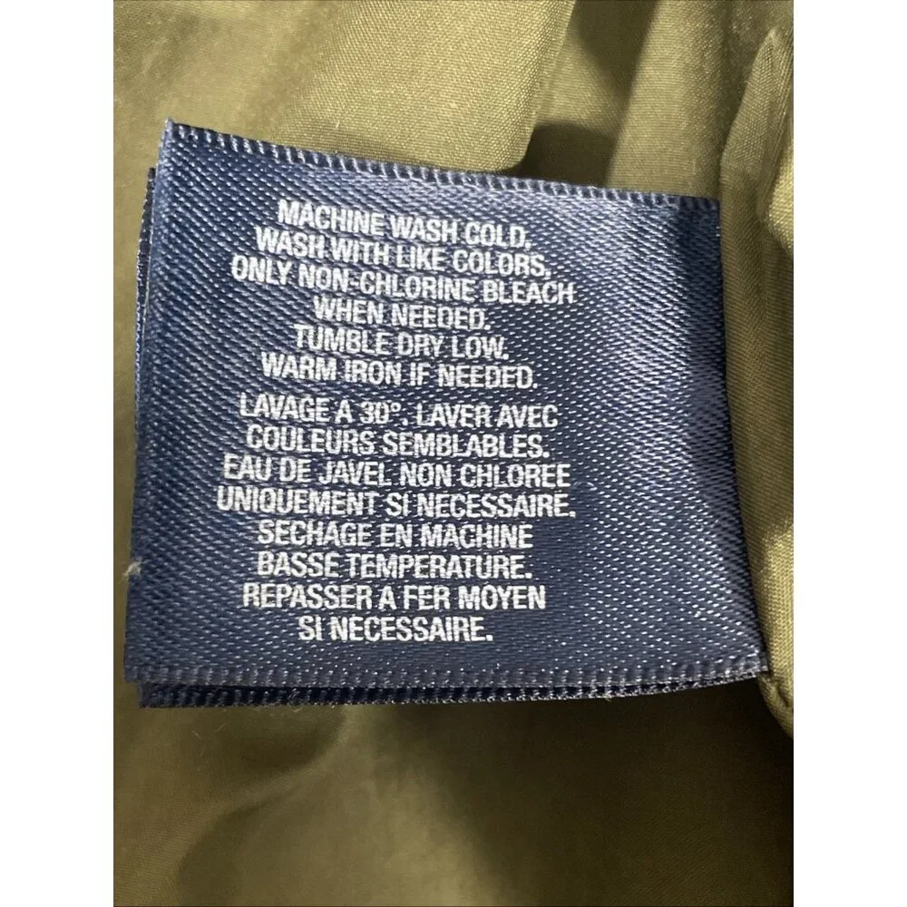 Ralph Lauren Jacket Boys Size Large (12/14) Green Double Breasted Puffer Pockets